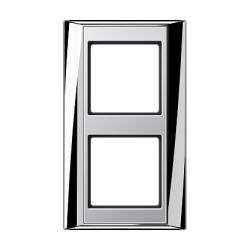 JUNG А Plus Хром/Алюминий Рамка 2-я арт. AP582GCRAL