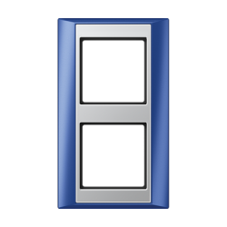 JUNG А Plus Синий/Алюминий Рамка 2-я арт. AP582BLAL