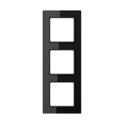 JUNG A creation Стекло Черное Рамка 3-ая арт. AC583GLSW