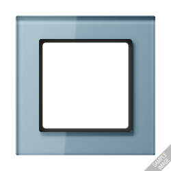 JUNG A creation Стекло Серо-Голубое Рамка 4-я арт. AC584GLBLGR