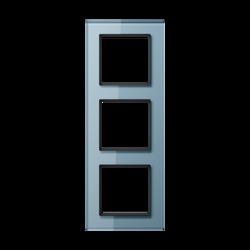 JUNG A creation Стекло Серо-голубое Рамка 3-ая арт. AC583GLBLGR