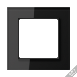 JUNG A creation Стекло черное Рамка 4-я арт. AC584GLSW