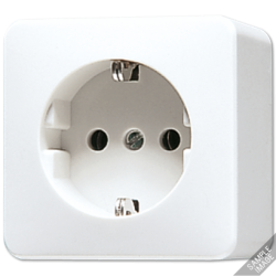 JUNG AP 600 Слоновая кость Розетка для накладного монтажа 16A 250V арт. 620A