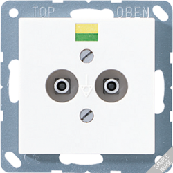 JUNG AS 500 Бел антибактериальный Розетка штепсельная для выравнивания потенциалов арт. ABA565-2WW