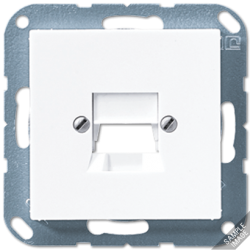 JUNG AS 500 Беж антибактериальная Крышка с подпруж. шторкой для 1-го мод. штекерного гнезда арт. A569-15NWE