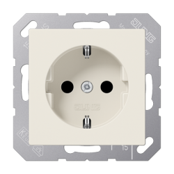 JUNG AS 500 Бежевая Розетка с/з безвинт. зажим арт. A1520