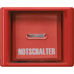 JUNG AS 500 Красная антибактериальная Крышка со стеклянным окном-клавишей арт. AS561GLRT