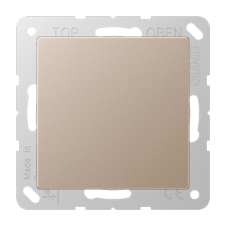 JUNG AS 500 Шампань Крышка без отверстий с суппортом арт. A594-0CH