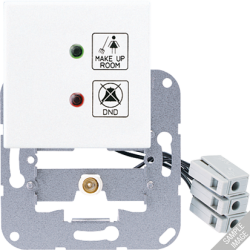 JUNG Алюминий Накладка с линзой для индикат. лампочек 230В с надписями DND, Make up room арт. A594-2KO1AL