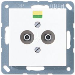 JUNG Бел Розетка штепсельная для выравнивания потенциалов арт. A565-2WW