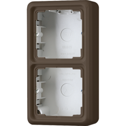 JUNG CD 500 Коричневый Корока накладная с основанием и встроен. рамкой 2-ая арт. CD582ABR