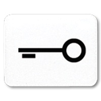 JUNG CD 500/CD plus Бел Линза с символом КЛЮЧ для клавиши с окошком арт. 33TWW