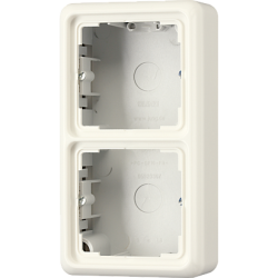 JUNG CD 500/CD plus Беж Коробка для накладного монтажа 2-я с рамкой арт. CD582AW