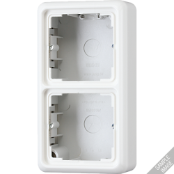 JUNG CD 500/CD plus Серый Коробка 2-кратная, накладная, с рамкой арт. CD582AGR