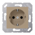 JUNG CD 500/CD plus Бронза Розетка Schuko 16А с пруж зажим для откидной крышки арт. CD5120BFBB