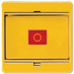 JUNG CD 500/CD plus Желтый Клавиша с стеклянной пластиной для выключателей и кнопок арт. 561GLGE