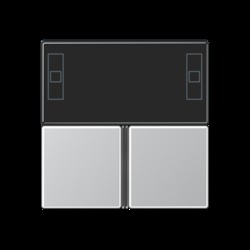 JUNG KNX АS 500 Алюминий Набор накладок для защелкивания на регулятор-дисплей компакт арт. A4093TSAAL