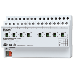 JUNG KNX Актор 8-ми канальный 220 V AC 12-24 V DC 16 A возм ручн упр DIN-рейка арт. 2308.16REGCHM