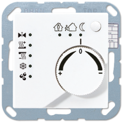 JUNG KNX Белый Регулятор климата с ручкой для установки температуры арт. A2178TSWW JUNG KNX Белый Регулятор климата с ручкой для установки температуры арт. A2178TSWW