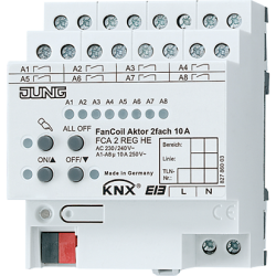 JUNG KNX Fan-Coil-актуатор арт. FCA2REGHE