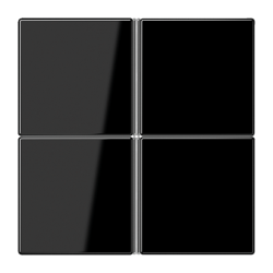 JUNG KNX LS 990 Чёрный Копмлект накладок, 4 группы арт. LS404TSASW