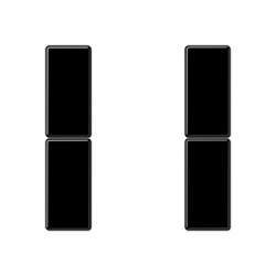 JUNG KNX Набор накладок, на кнопочный модуль 2 группы, черный арт. A502TSASW