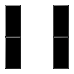 JUNG KNX Набор накладок, на кнопочный модуль 2 группы, черный арт. LS502TSASW