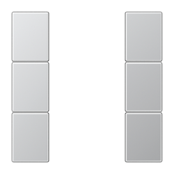 JUNG KNX Набор накладок, на кнопочный модуль 3 группы, алюминий арт. AL2503TSA