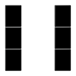 JUNG KNX Набор накладок, на кнопочный модуль 3 группы, черный арт. LS503TSASW