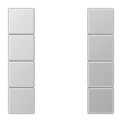 JUNG KNX Набор накладок, на кнопочный модуль 4 группы, алюминий арт. AL2504TSA