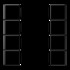 JUNG KNX Набор накладок, на кнопочный модуль 4 группы, черный арт. LS504TSASW