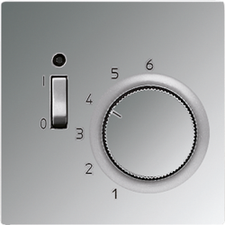 JUNG LS 990 Блестящий хром Термостат комнатный, 10(4)А арт. TRGCR231