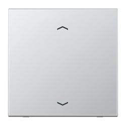 JUNG LS 990 Алюминий Накладка нажимного электронного жалюзийного выключателя с ДУ (радио) арт. AL5232F