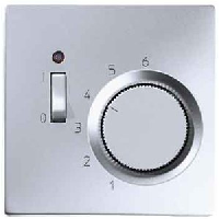 JUNG LS 990 Алюминий Накладка термостата комнатного с выключателем(мех TR231U,TR241U) арт. ALTR231PL