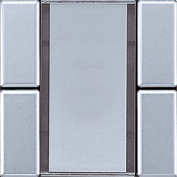 JUNG LS 990 Алюминий Радиопередатчик настенный 2 канальный арт. AL42F