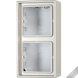 JUNG LS 990 Алюминий Коробка 2-я для накладного монтажа с встроенной рамкой и основанием арт. AL2582A-L