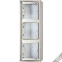 JUNG LS 990 Алюминий Коробка 3-я для накладного монтажа с встроенной рамкой и основанием арт. AL2583A-L