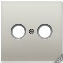 JUNG LS 990 Алюминий Накладка TV-FM розетки арт. AL2990TV