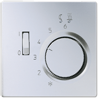 JUNG LS 990 Алюминий Накладка регулятора теплого пола (мех.FTR231U) арт. ALFTR231PL