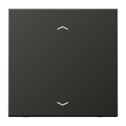 JUNG LS 990 Антрацит Накладка нажимного электронного жалюзийного выключателя с ДУ (радио) арт. AL5232FAN