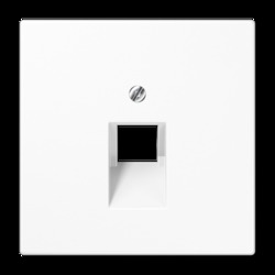 JUNG LS 990 Белая Накладка 1-ой наклонной ТЛФ/комп розетки арт. LS969-1UAWW