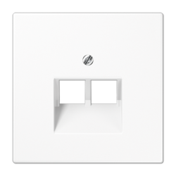 JUNG LS 990 Белая Накладка 2-ой наклонной ТЛФ/комп розетки арт. LS969-2UAWW