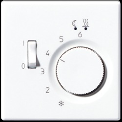 JUNG LS 990 Белая Накладка регулятора теплого пола(мех.FTR231U) арт. LSFTR231PLWW