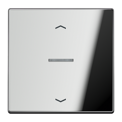 JUNG LS 990 Блестящий хром Накладка нажимного электронного жалюзийного выключателя арт. GCR5232