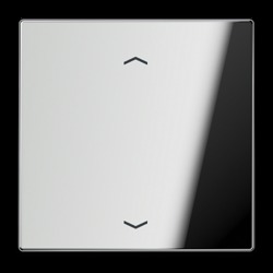 JUNG LS 990 Блестящий хром Накладка нажимного электронного жалюзийного выключателя с ДУ (радио) арт. GCR5232F