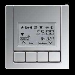 JUNG LS 990 Блестящий хром Накладка жалюзийного выкл. УНИВЕРСАЛ с таймером(мех.220ME,230ME,232ME) арт. GCR5232T3