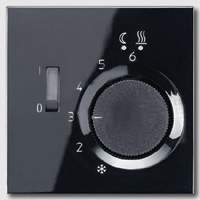 JUNG LS 990 Черный Накладка регулятора теплого пола(мех.FTR231U) арт. LSFTR231PLSW