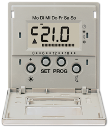 JUNG LS 990 Edelstahl Дисплей термостата с таймером(мех. UT238E) арт. ESUT238D