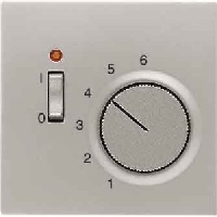 JUNG LS 990 Edelstahl Накладка термостата комнатного с выключателем(мех TR231U,TR241U) арт. ESTR231PL