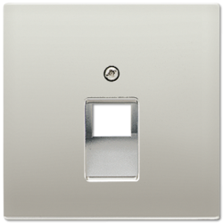 JUNG LS 990 Edelstahl Накладка 1-ой наклонной ТЛФ/комп розетки арт. ES2969-1UA